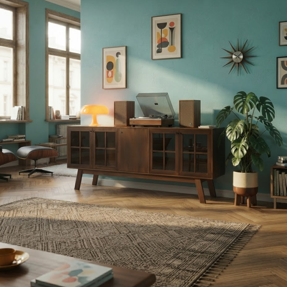 Süreyya Solid Wood Dark Oak Console