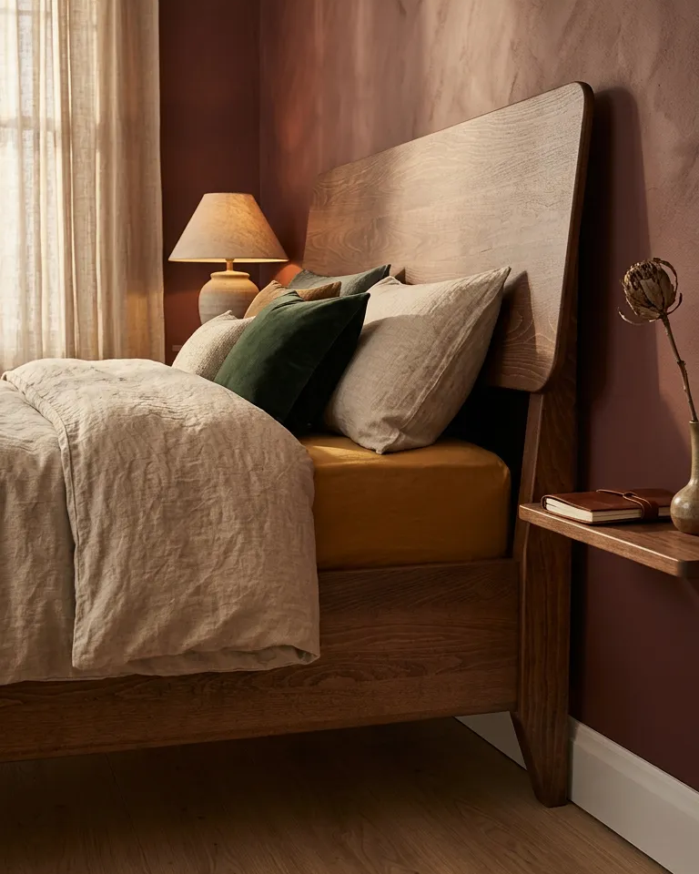 Yekum Solid Wood Bourbon Bed