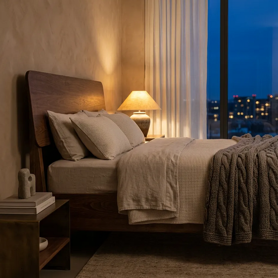 Yekum Solid Wood Bourbon Bed