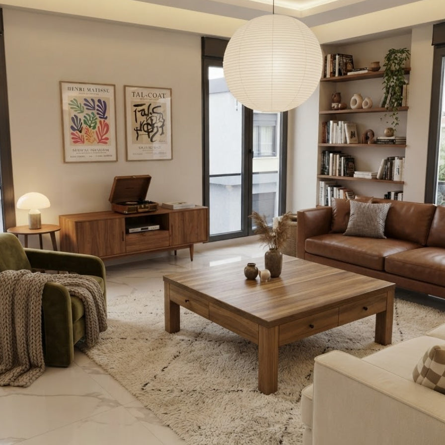 Baba Solid Wood Bourbon Coffee Table
