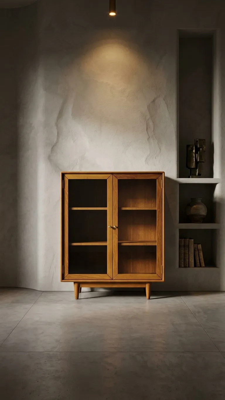 Sade Masif Ahşap Cinnamon Brown Dolap