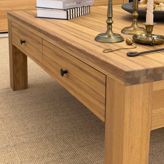 Baba Masif Ahşap Bourbon Orta Sehpa