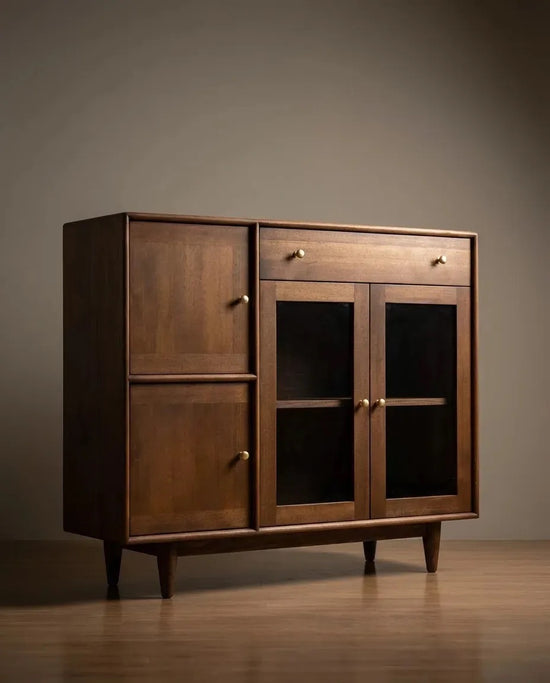 Derun Solid Wood Cocoa Cabinet
