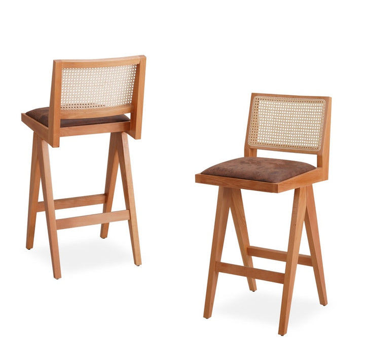 Luna Kolsuz Ahşap Bar Sandalyesi