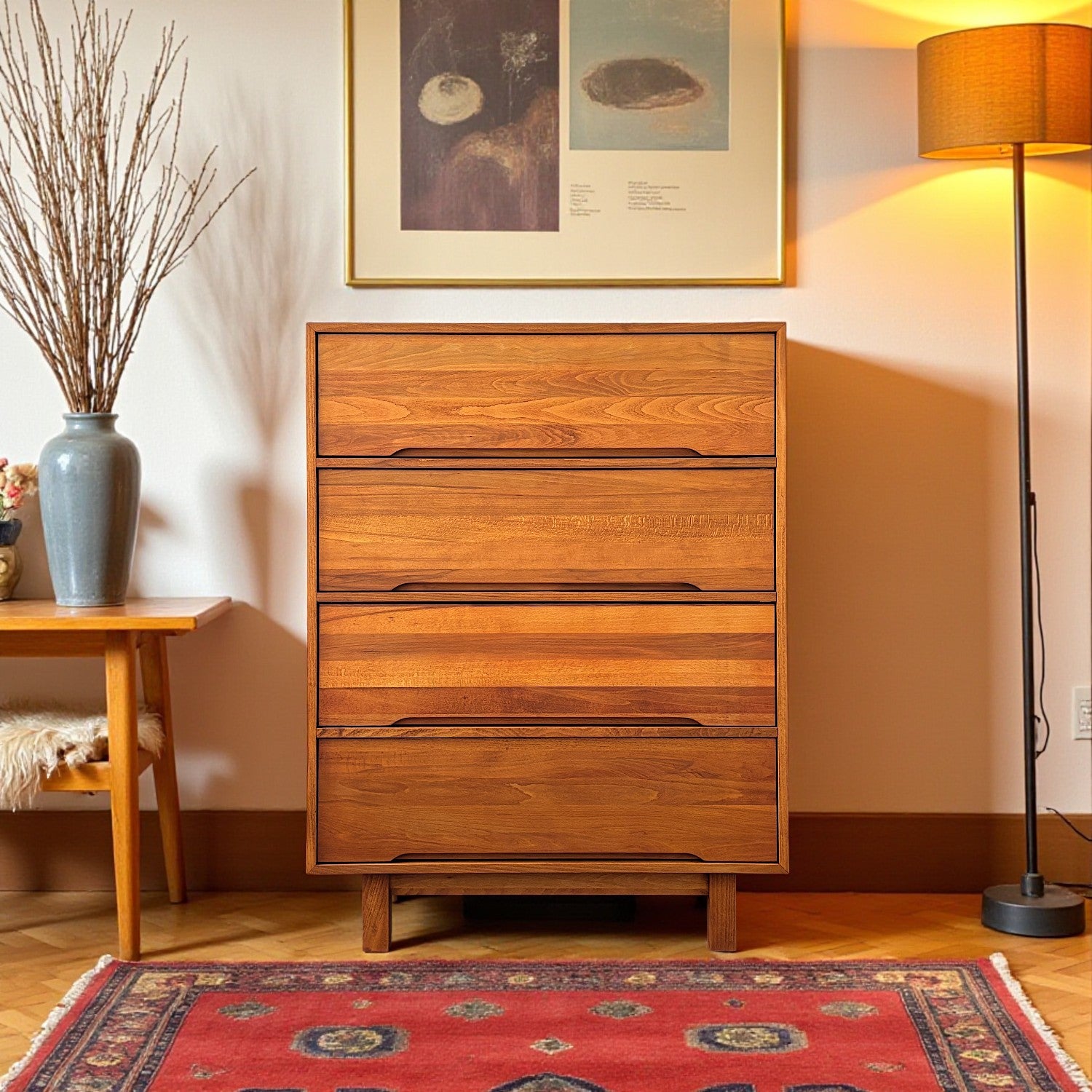 Mahal Masif Ahşap Cinnamon Brown Şifonyer