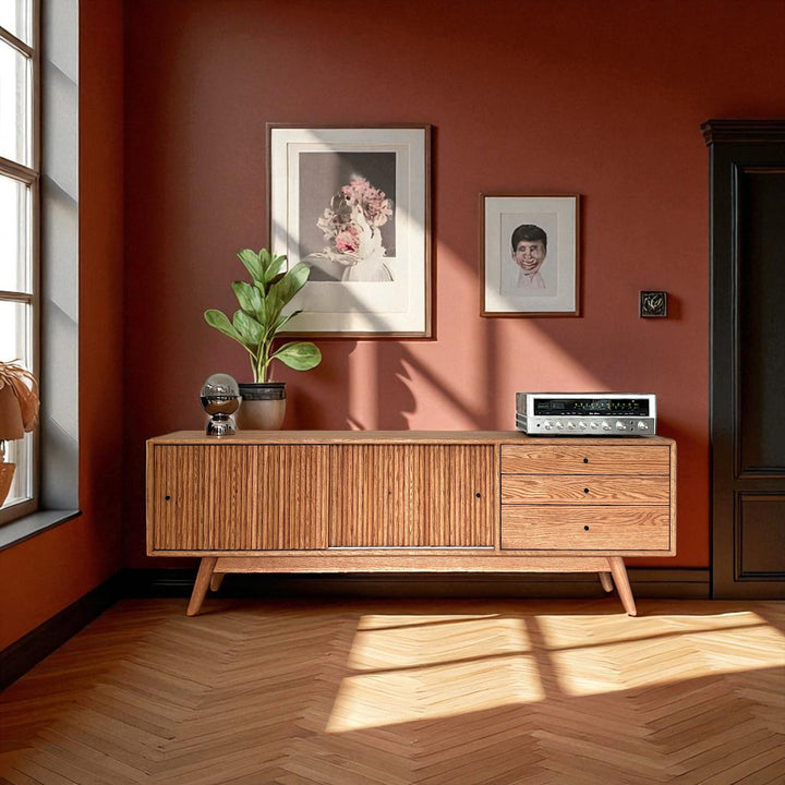 Mazhar Masif Ahşap V1 Bourbon Tv Ünitesi