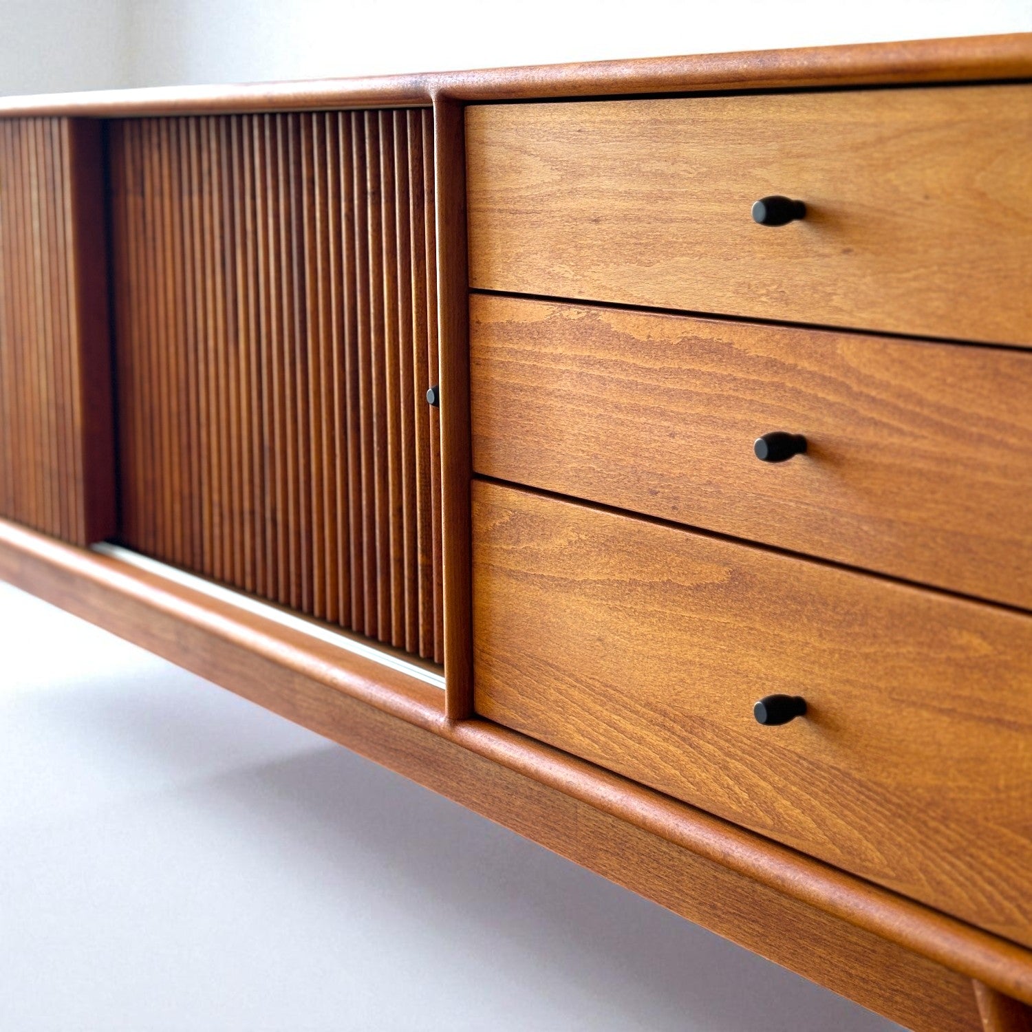 Mazhar V1 Solid Wood Cinnamon Brown TV Unit