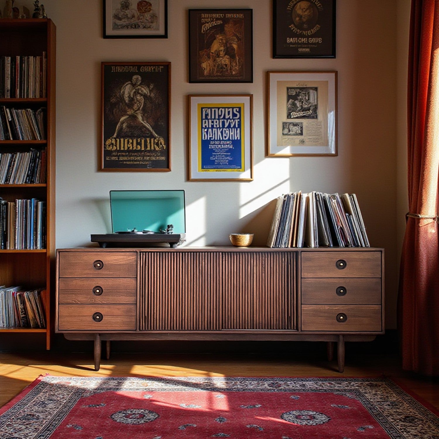 Mazhar V2 Masif Ahşap Cocoa Konsol