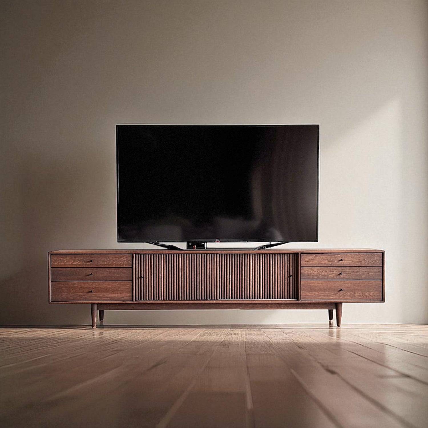 Mazhar Masif Ahşap V1 Chocolate Tv Ünitesi