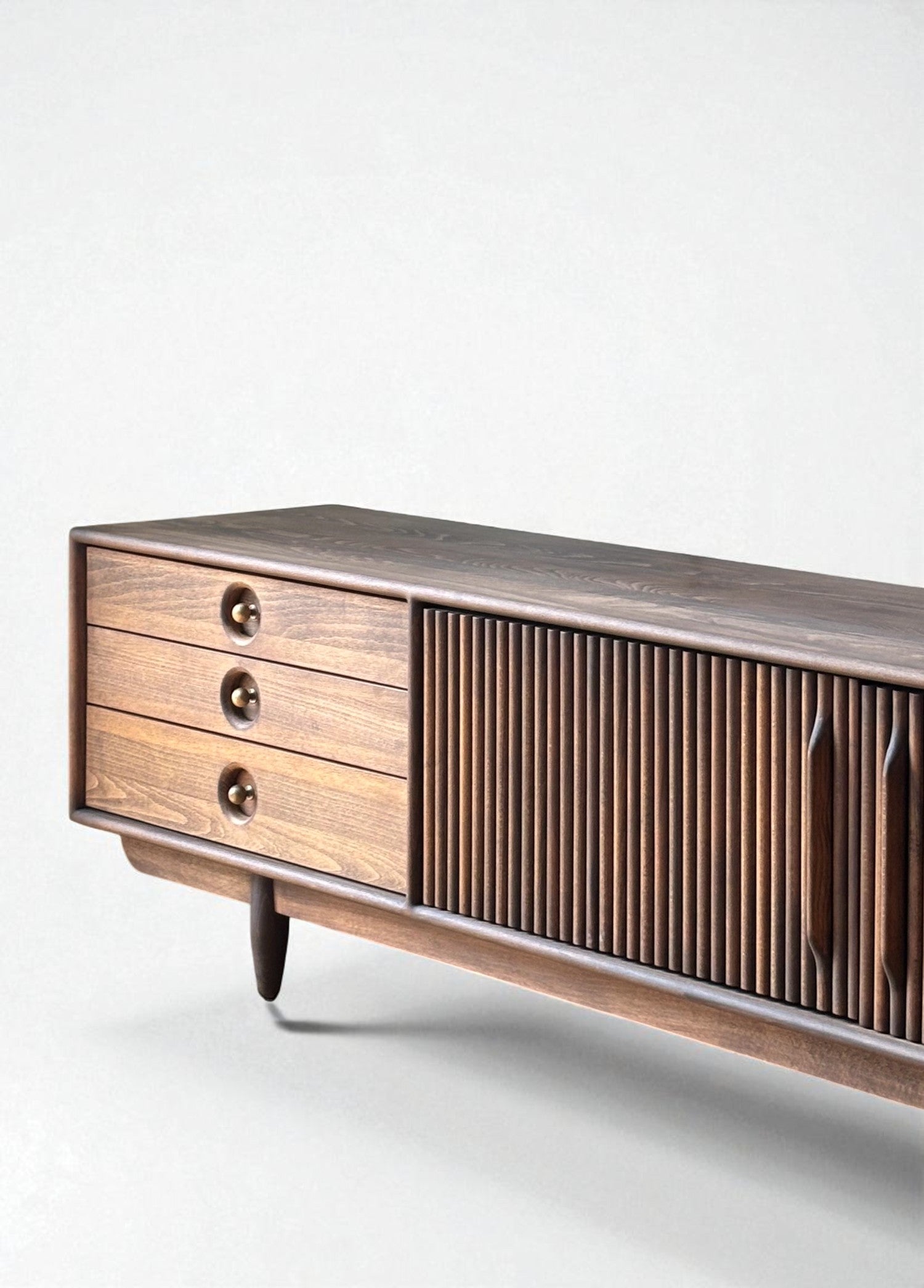 Muaşaka Masif Ahşap Chocolate Tv Ünitesi