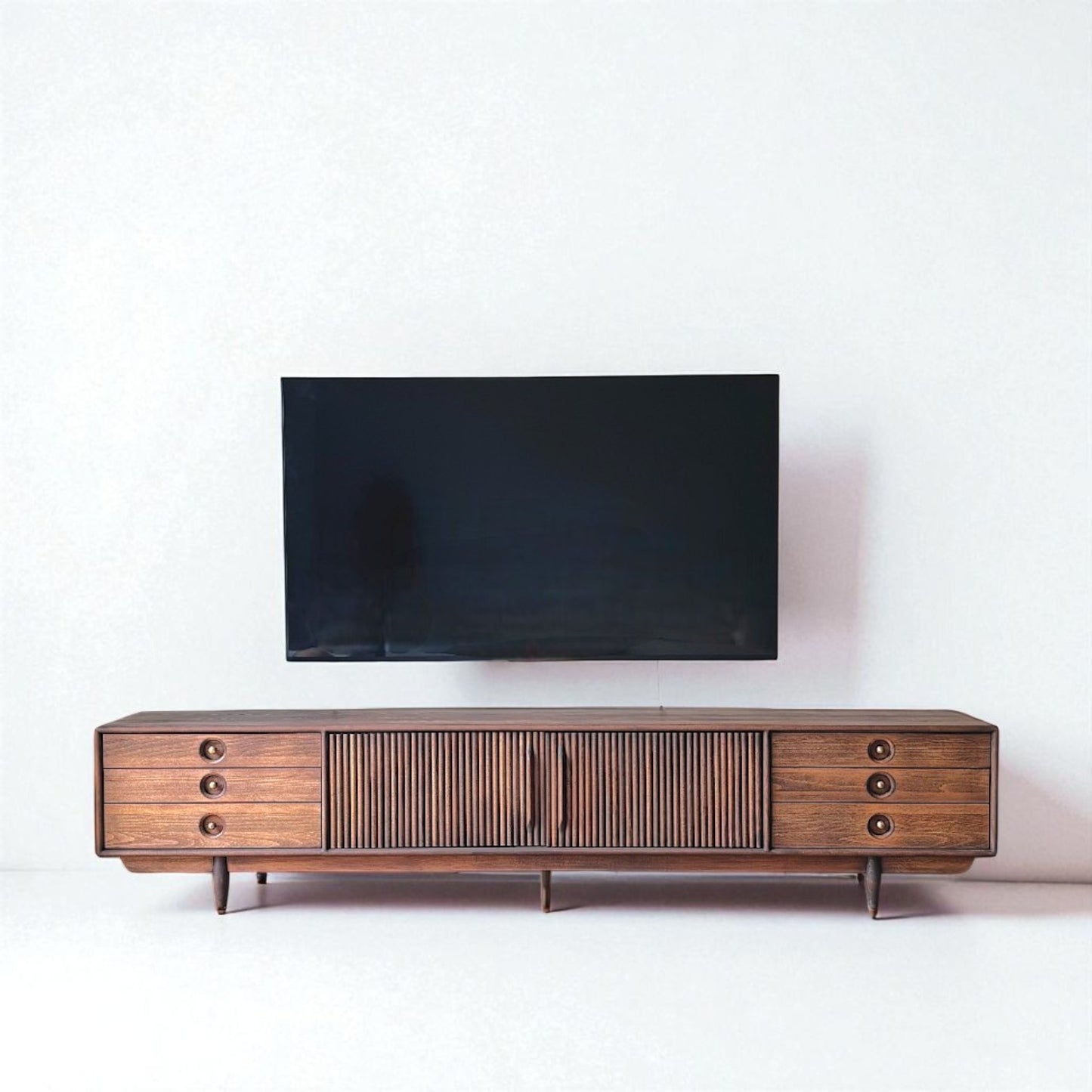 Mazhar V2 Masif Ahşap Cocoa TV Ünitesi