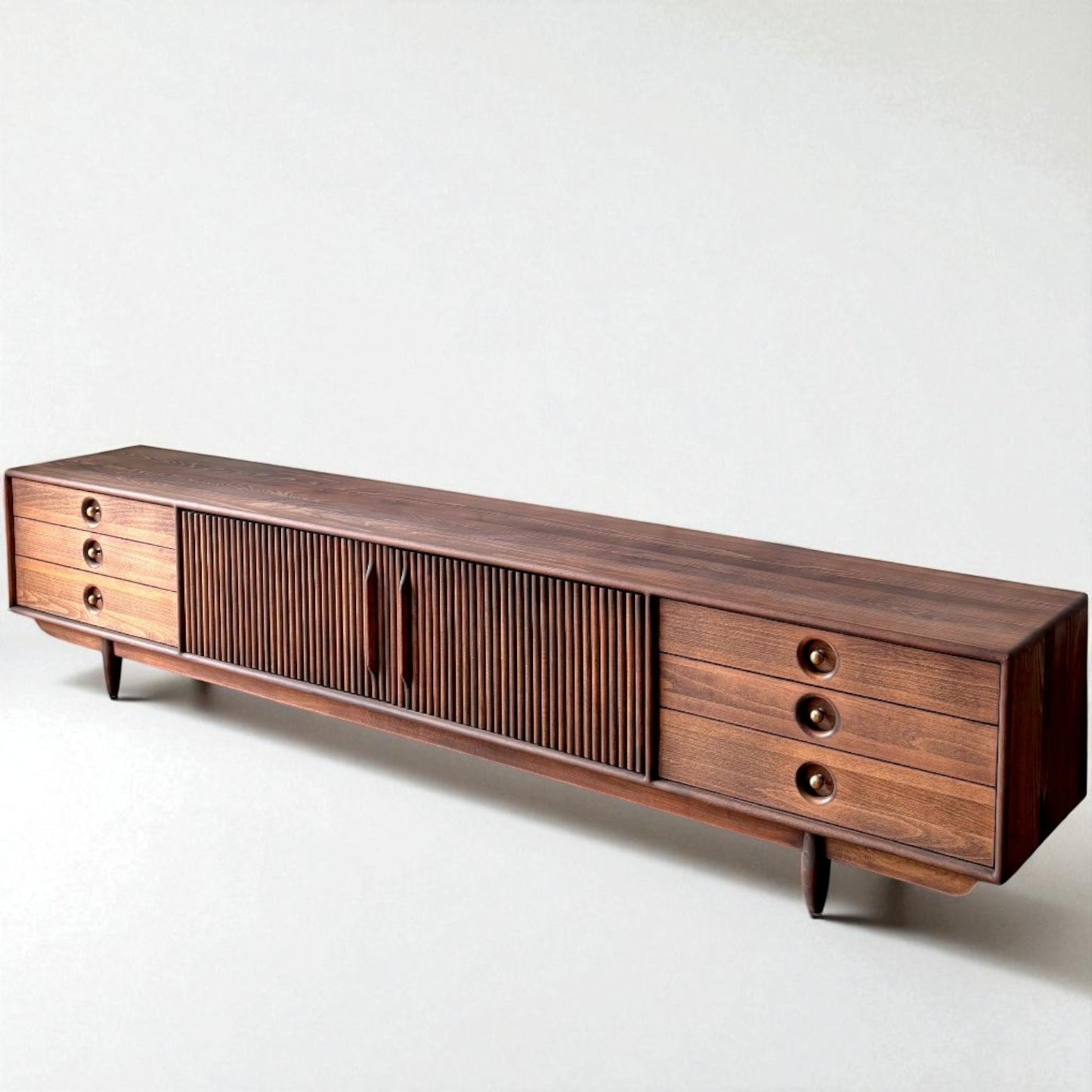 Mazhar V2 Masif Ahşap Cocoa TV Ünitesi