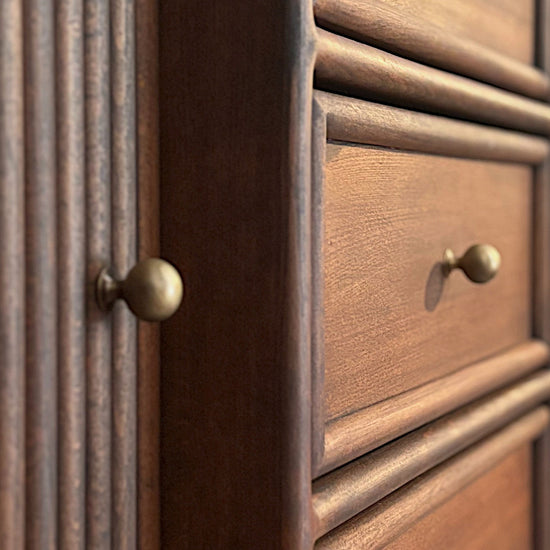 Mazhar V1 Masif Ahşap Cocoa Konsol