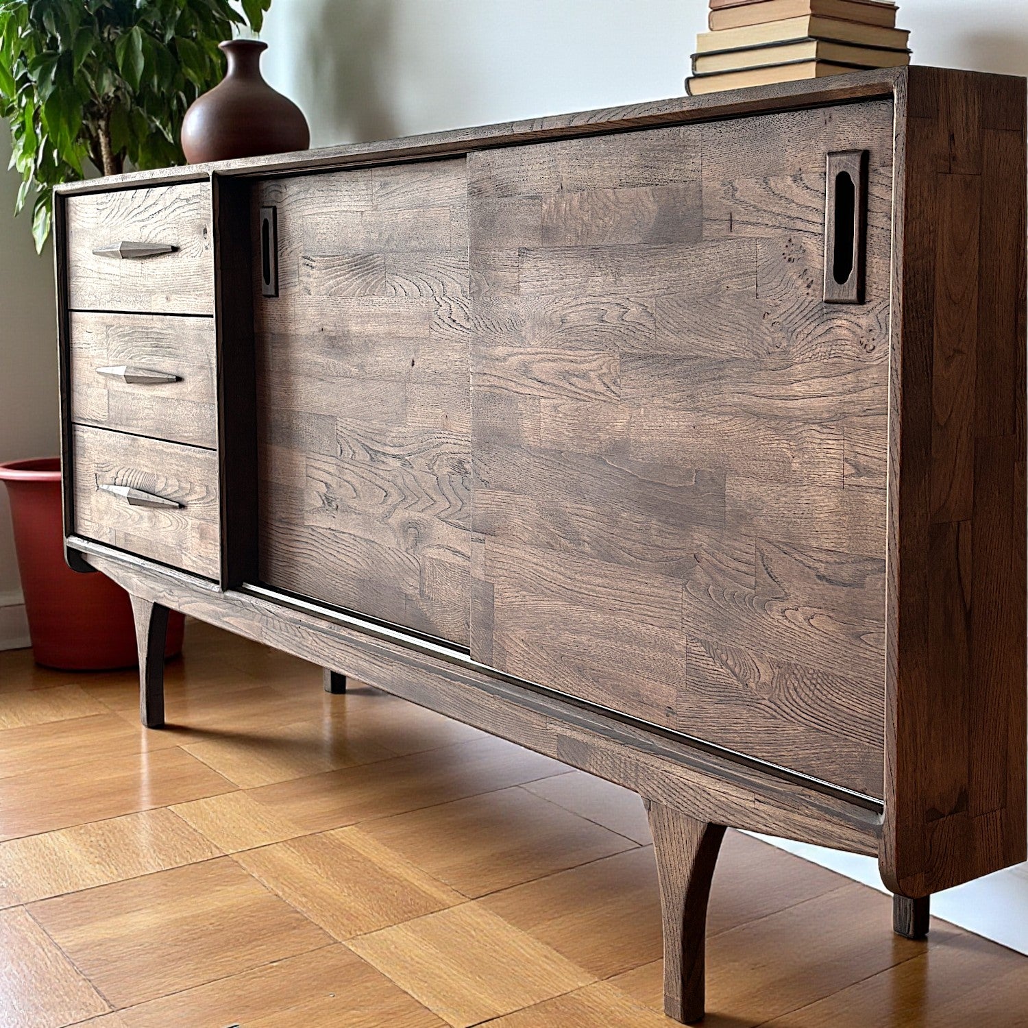 Mazi V1 Masif Ahşap Chocolate Konsol