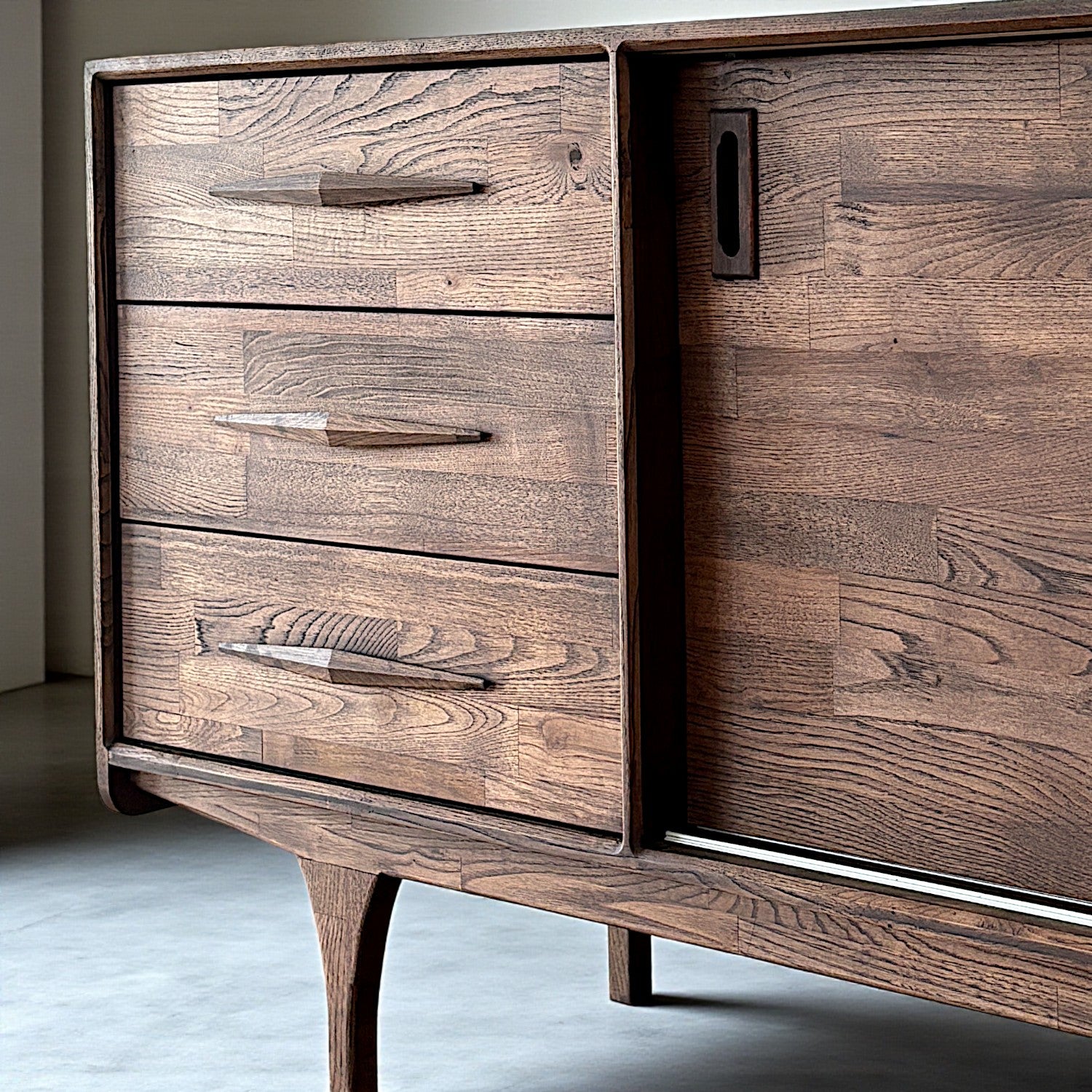 Mazi V1 Masif Ahşap Chocolate Konsol