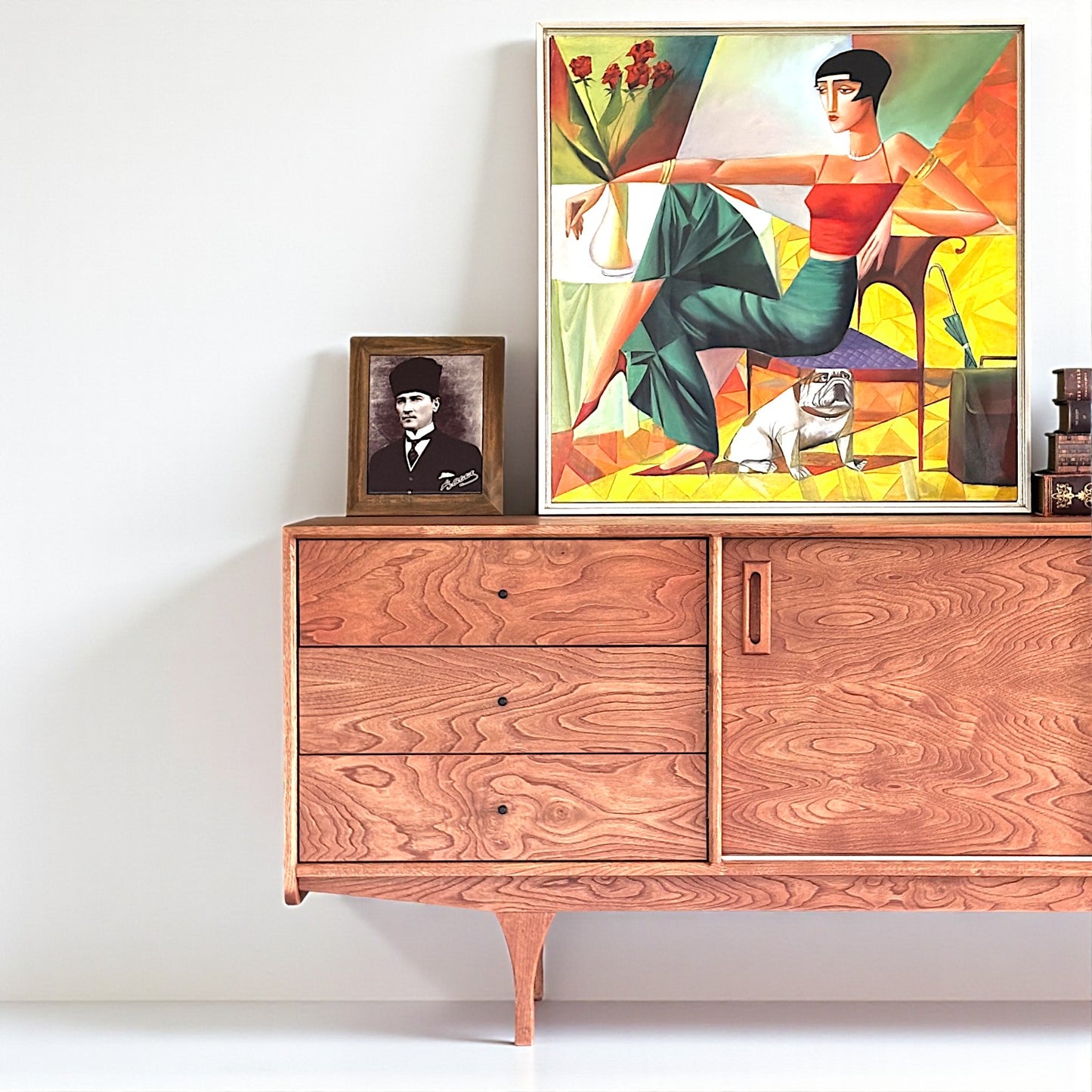 Mazi V1 Masif Ahşap Ice Brown Konsol