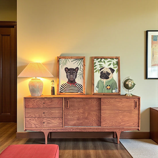 Mazi V1 Masif Ahşap Ice Brown Konsol