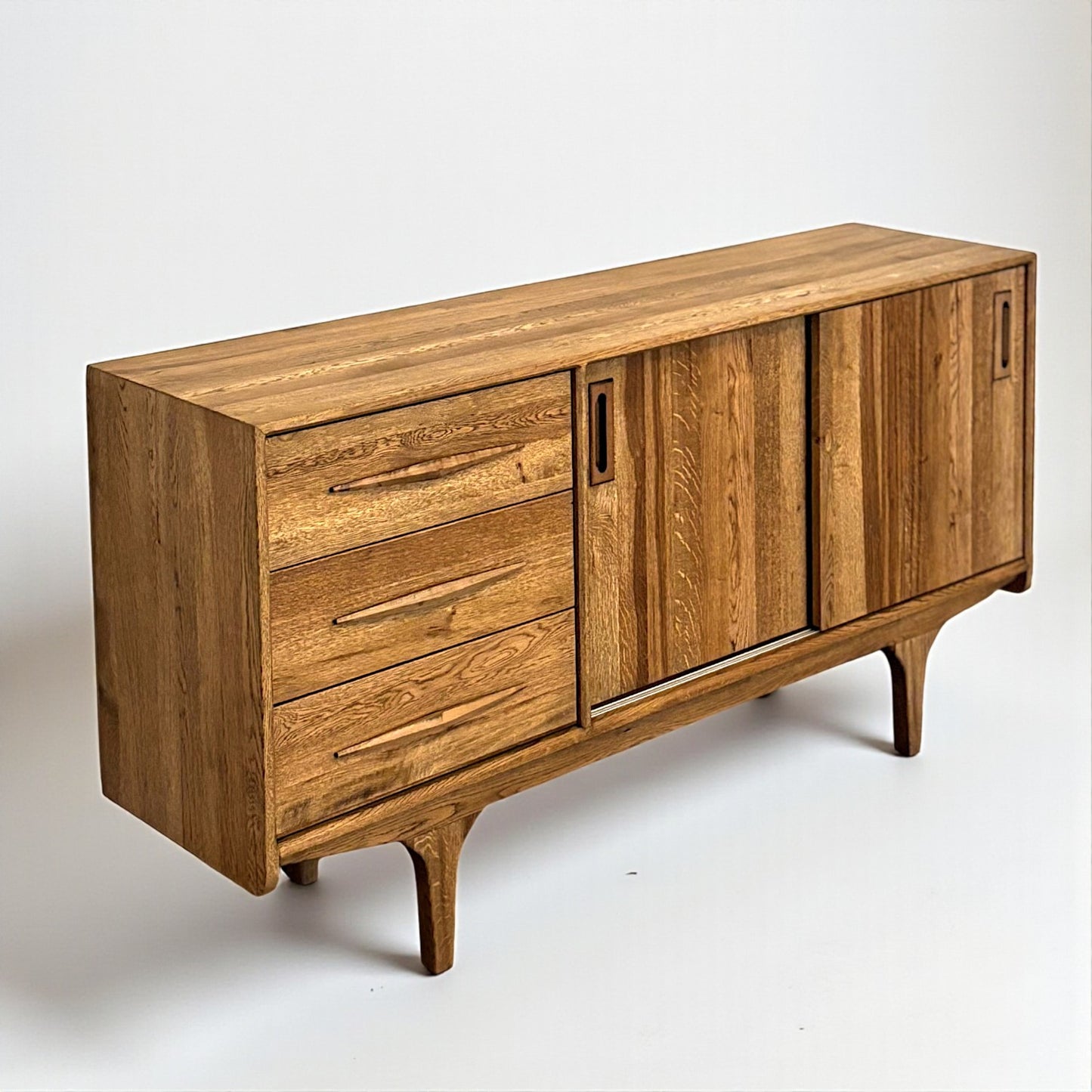 Mazi V1 Masif Ahşap Castle Brown Konsol