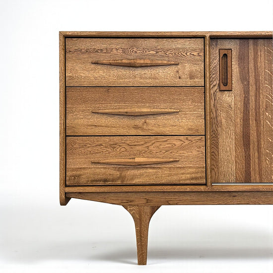 Mazi V1 Masif Ahşap Castle Brown Konsol