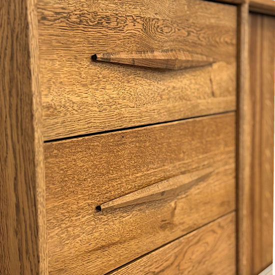 Mazi V1 Masif Ahşap Castle Brown Konsol