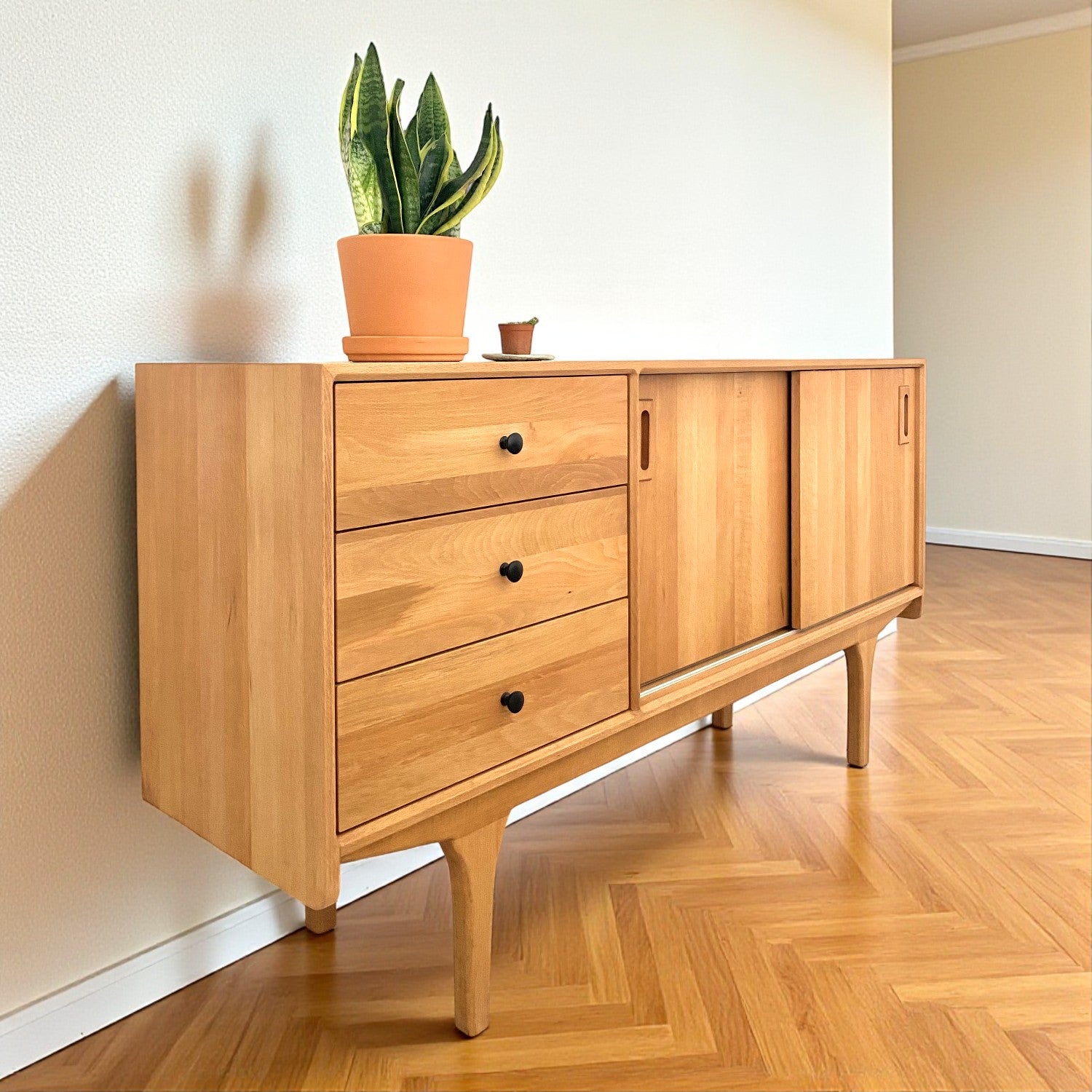 Mazi V1 Masif Ahşap Bourbon Konsol