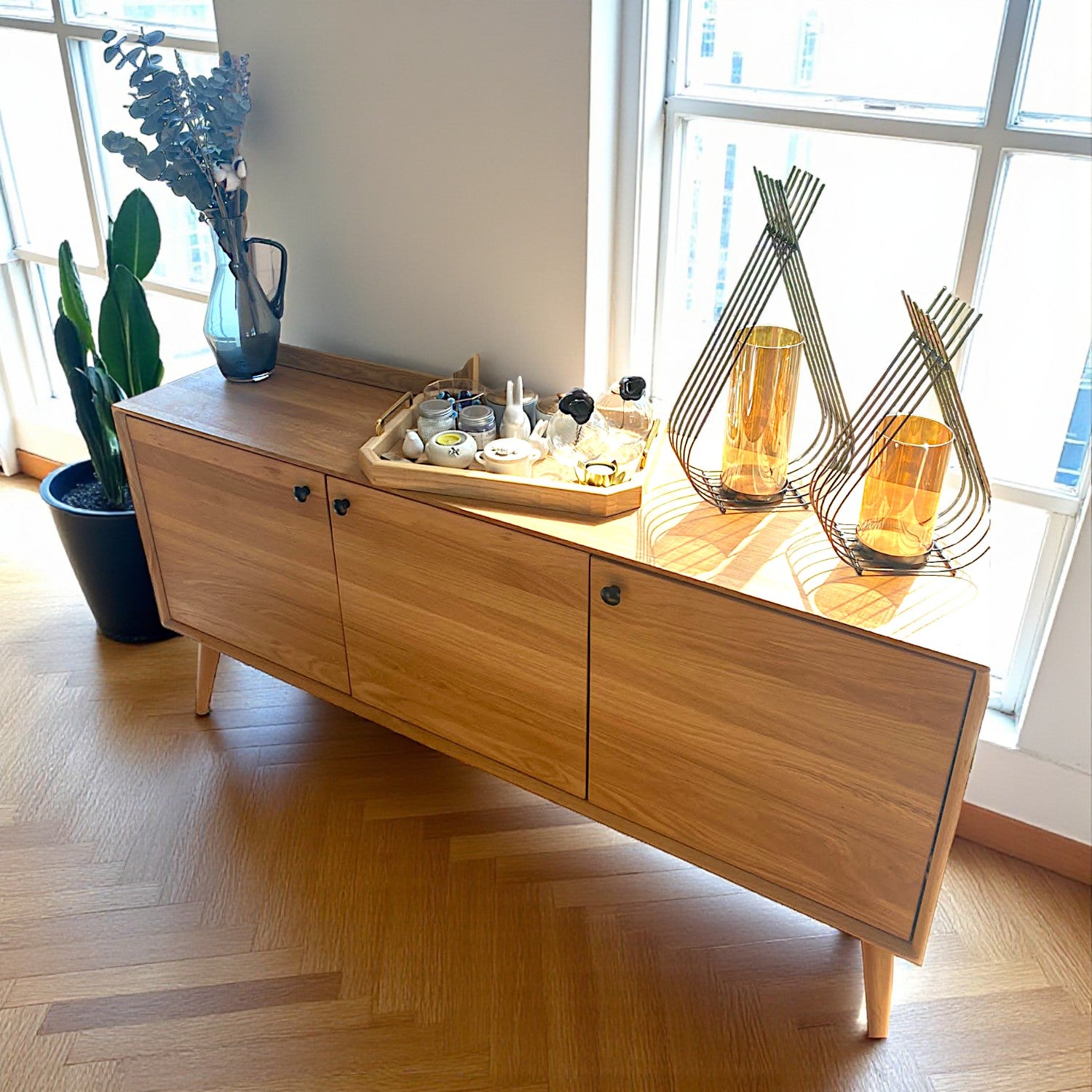 Mecmu Masif Ahşap Bourbon Konsol