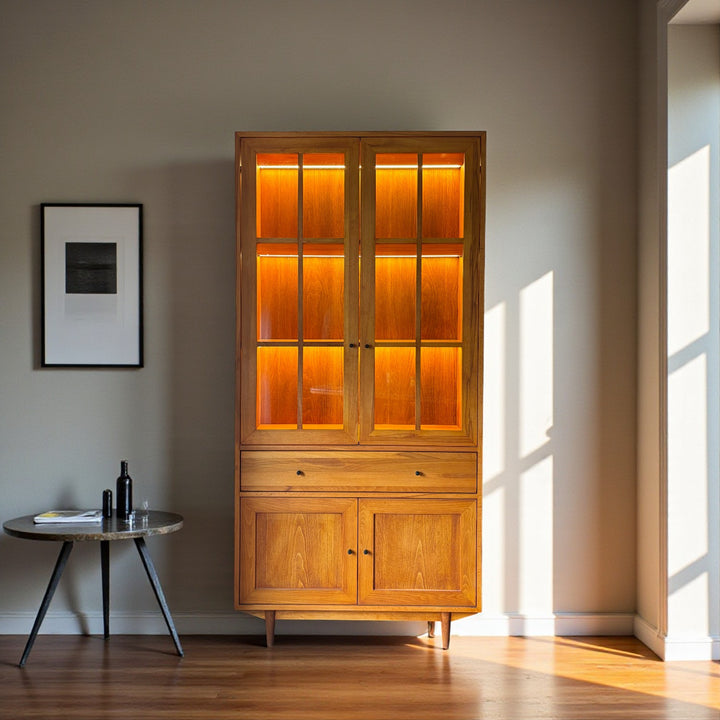 Muaşaka Masif Ahşap Cinnamon Brown Çekmeceli Büfe