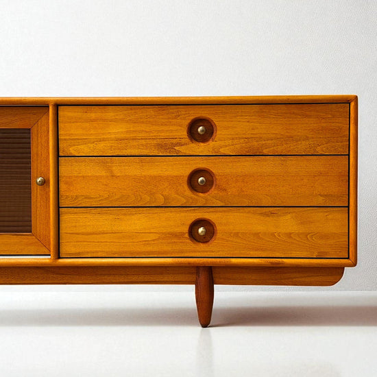 Tezahür Solid Wood Cinnamon Brown TV Unit