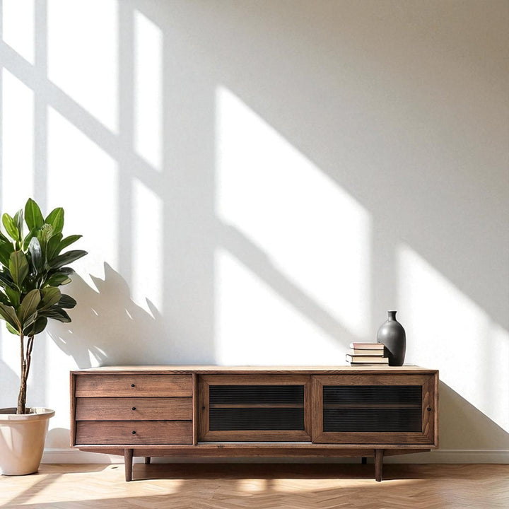 Muaşaka Masif Ahşap Chocolate Tv Ünitesi