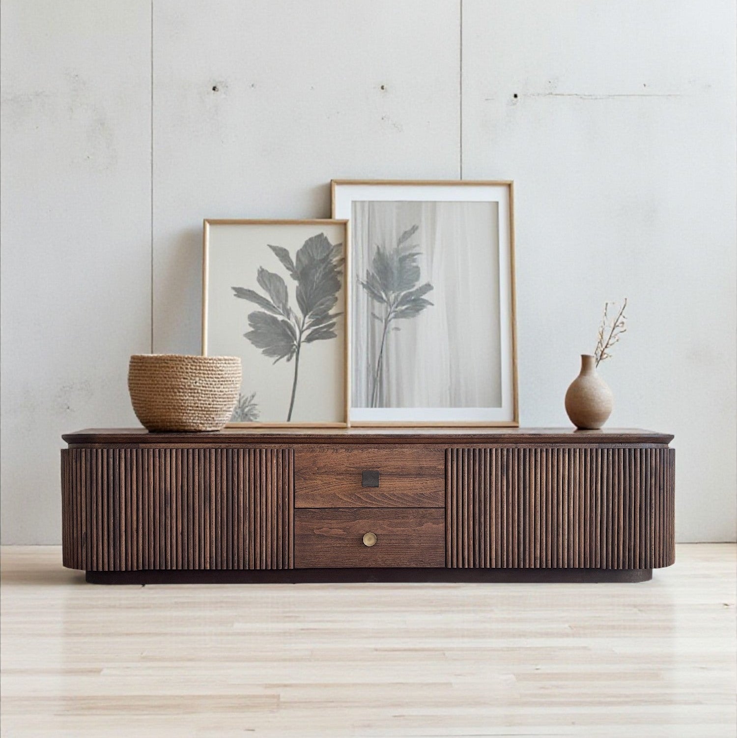 Münhani Masif Ahşap Cocoa TV Ünitesi