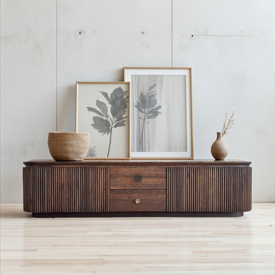 Münhani Masif Ahşap Cocoa TV Ünitesi