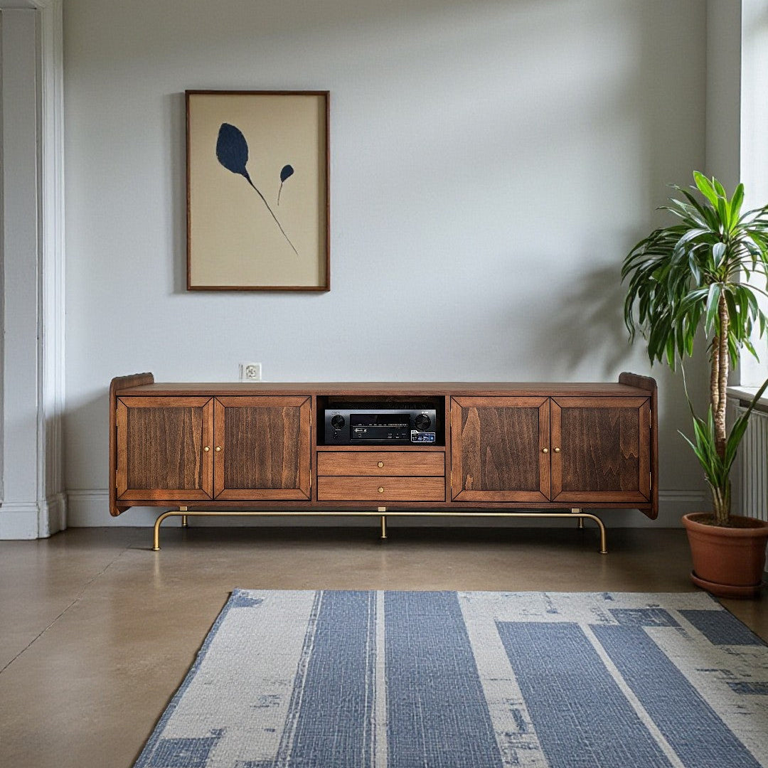 Münhasır Masif Ahşap Cocoa TV Ünitesi