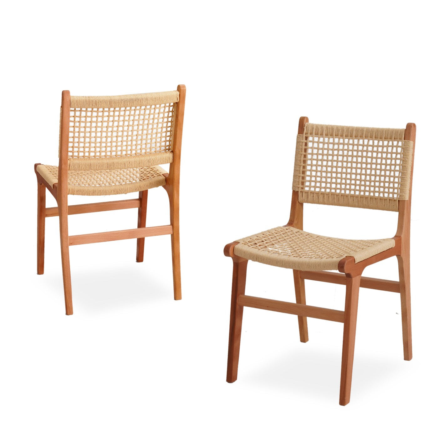 WMW Ahşap İpli Yemek Masası Sandalyesi