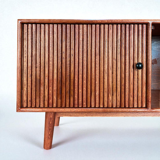 Mazhar V1 Masif Ahşap Mahogany Tv Ünitesi