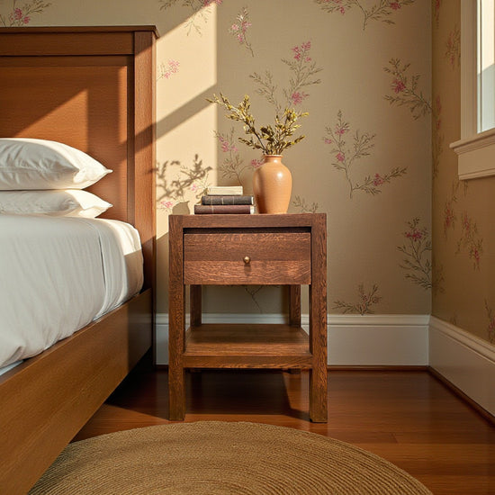 Tok Masif Ahşap Chocolate Komodin