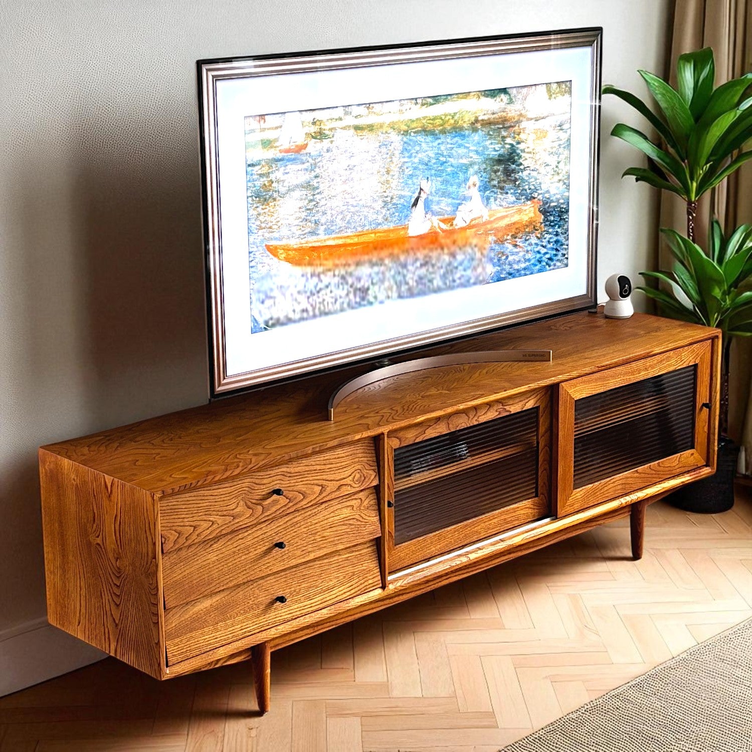 Muaşaka Masif Ahşap Cinnamon Brown TV Ünitesi