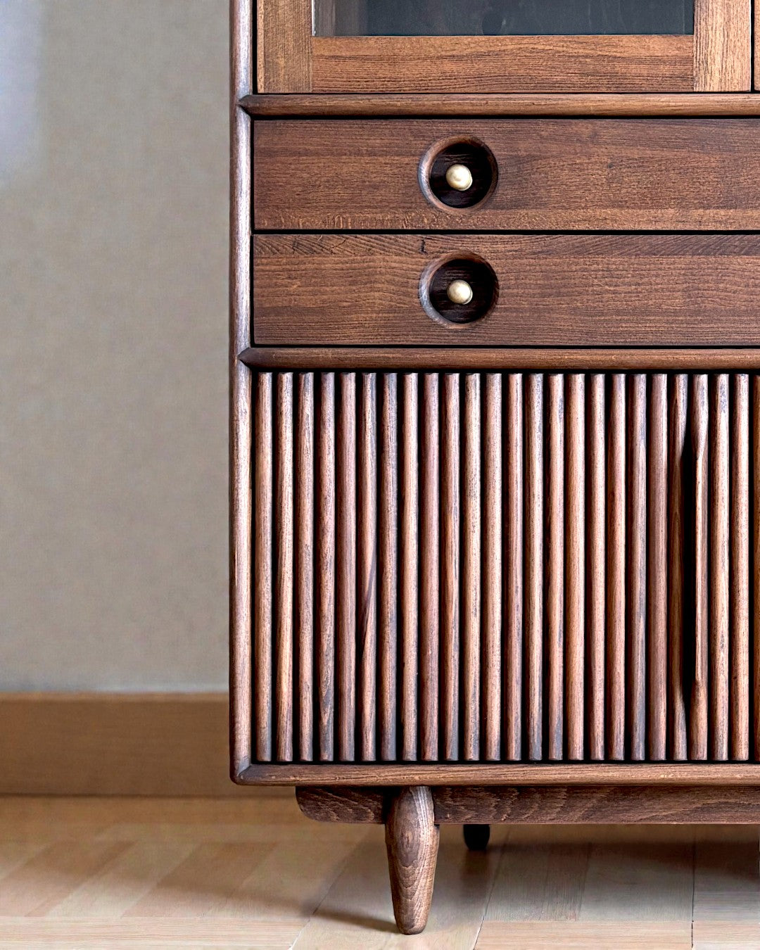 Mazhar V2 Masif Ahşap Cocoa Büfe