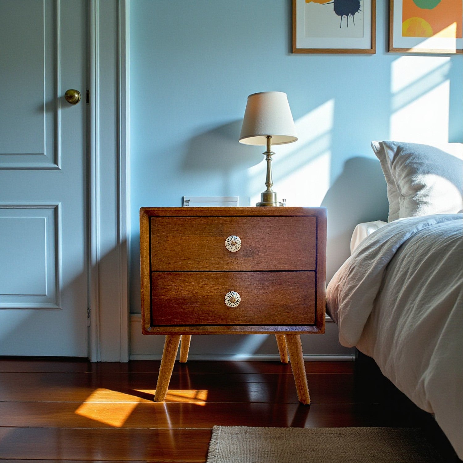 Minnak Masif Ahşap K. Ceviz Komodin