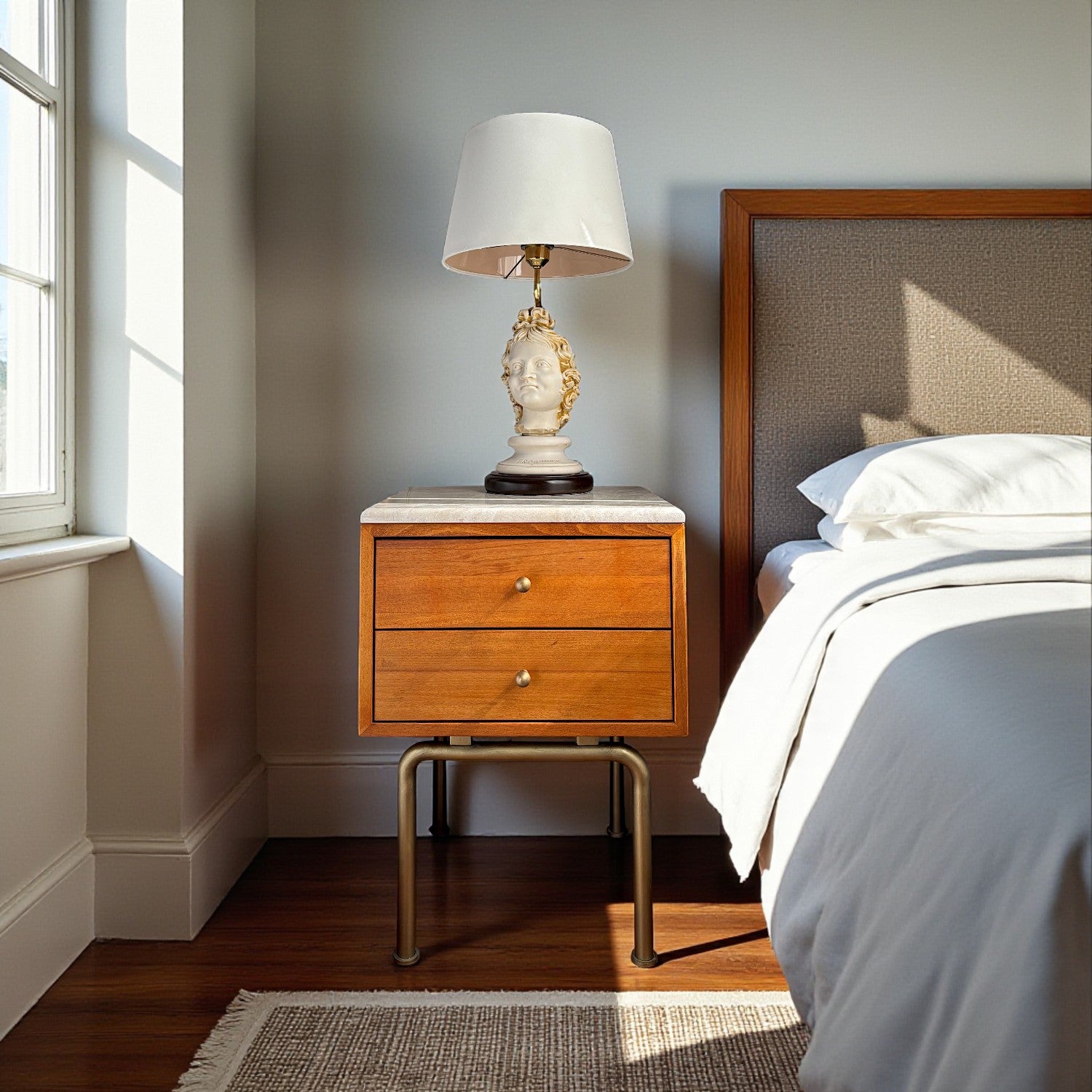 Mizan Masif Ahşap Cinnamon Brown Komodin