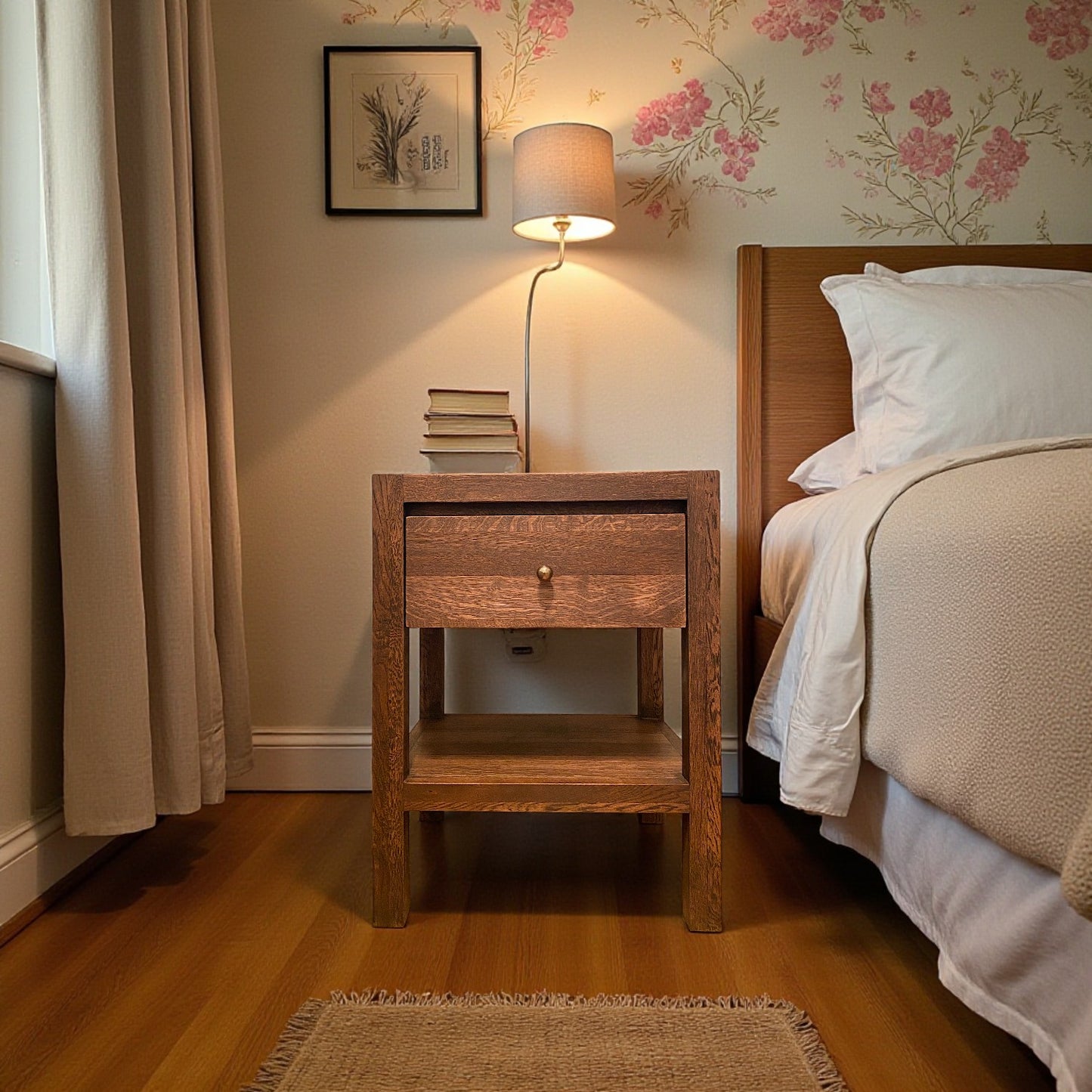 Tok Masif Ahşap Chocolate Komodin