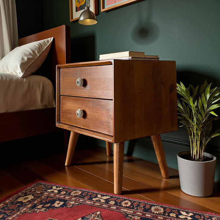 Minnak Masif Ahşap K. Ceviz Komodin